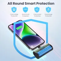 Міні-повербанк HETP для iPhone 5200мАч, PD 20Вт, вбудований Lightning, ультракомпактний, MFi — фото 4