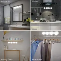 Portable Makeup Light,Cordless Led Vanity Mirror Lights with Brightness Color Temperature Adjustable for Vanity Table Bathroom Dressing Room — фото 7