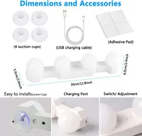 Портативная лампа для макияжа, LED, 3 цвета, 10 уровней яркости, беспроводная — фото 2