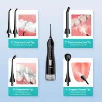 Іригатор COSLUS C20 портативний, бездротовий, 300мл, USB, IPX7, 4 насадки, 3 режими, чистка зубів і брекетів — фото 2