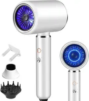 Професійний фен Bizcasa 2200Вт, мотор АС, іонізація, 3 насадки, дифузор, 4 режими, білий