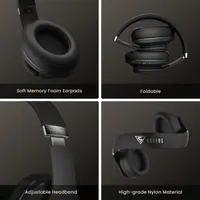 Навушники DOQAUS CARE 1, 90год, Bluetooth 5.4, 9 EQ, Hi-Fi Bass, мікрофон, App Control, сині