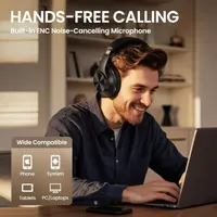 Навушники DOQAUS CARE 1, 90год, Bluetooth 5.4, 9 EQ, Hi-Fi Bass, мікрофон, App Control, сині — фото 5