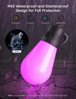 Розумна вулична гірлянда Govee H7016 29м (96ft), RGBIC, 30 ламп, IP65, Wi-Fi App Control, для патіо — фото 4