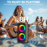 Караоке система JYX PartyGo mini, 2 мікрофони, Bluetooth колонка, TWS, AUX, USB, FM, диктофон — фото 4