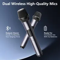 Караоке система JYX PartyGo mini, 2 микрофона, Bluetooth колонка, TWS, AUX, USB, FM, диктофон