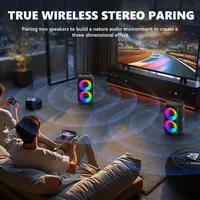 Караоке система JYX PartyGo mini, 2 микрофона, Bluetooth колонка, TWS, AUX, USB, FM, диктофон — фото 7
