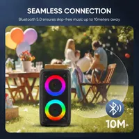 Караоке система JYX PartyGo mini, 2 микрофона, Bluetooth колонка, TWS, AUX, USB, FM, диктофон — фото 8