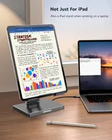 Хаб-підставка NOVOBAY ST901 для iPad Pro/Air, USB-C, 4K 60Hz HDMI, PD, SD/TF, 3xUSB 3.0, Audio — фото 10