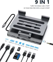 Хаб-підставка NOVOBAY ST901 для iPad Pro/Air, USB-C, 4K 60Hz HDMI, PD, SD/TF, 3xUSB 3.0, Audio — фото 7