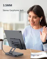 Хаб-подставка NOVOBAY ST901 для iPad Pro/Air, USB-C, 4K 60Hz HDMI, PD, SD/TF, 3xUSB 3.0, Audio — фото 6