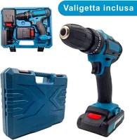 Electric Impact Drill 26 V, Power 15 W x2 Lithium Batteries, Accessories Case, Black/Blue, for DIY — фото 3