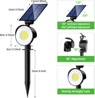 4 Pack Solar Lights Outdoor Waterproof, 53 LED Solar Spot Lights with 3 Modes Landscape Spotlights for Outside Garden Yard Trees, Warm White — фото 2