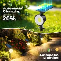 Солнечные светильники Linkind (4 шт), 53 LED, уличные, IP67, 3 режима, Теплый Белый, ландшафтные — фото 5