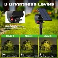 Солнечные светильники Linkind (4 шт), 53 LED, уличные, IP67, 3 режима, Теплый Белый, ландшафтные — фото 7
