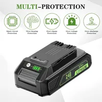 Акумулятори VANON (2 шт) для Greenworks 24V 3.0Ah, заміна 29842 29852, Li-ion батарея для інструменту — фото 3