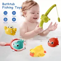 Baby Bath Toys for 1 2 3 Years, 6 Pieces Baby Bath Game 0-6 Months Luminous Duck Fishing Kids Toys Magnetic Fishing Games Floating Toy — фото 4