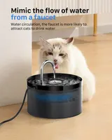 Cat Water Fountain for Drinking: Cat Fountain - 2L Pet Water Dispenser - Drinking Dog Bowl - Super Silent - with 6 Filters + 3 Sponges - GIOTOHUN — фото 7