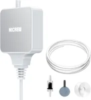 NICREW Air Pump Aquarium Ultra Quiet <33 dB, Nano Silent Mini Oxygen Pump up to 40 L, Accessories for Fish Tanks, 18 L/H, 1.5 W
