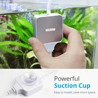 NICREW Air Pump Aquarium Ultra Quiet <33 dB, Nano Silent Mini Oxygen Pump up to 40 L, Accessories for Fish Tanks, 18 L/H, 1.5 W — фото 2