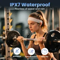 Беспроводные наушники S05-0699, Bluetooth 5.3, Deep Bass, 48ч, LED-дисплей, IPX7, микрофон (Черные) — фото 4