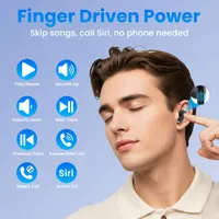 Беспроводные наушники S05-0699, Bluetooth 5.3, Deep Bass, 48ч, LED-дисплей, IPX7, микрофон (Черные) — фото 5