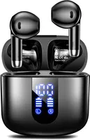 Бездротові навушники S05-0699, Bluetooth 5.3, Deep Bass, 48г, LED-дисплей, IPX7, мікрофон (Чорні) — фото 3
