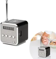 Міні-радіо Td V26, портативна колонка, MP3-плеєр, FM-радіо, USB, TF-карта, Акумулятор, Чорний — фото 2