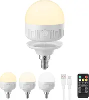 Акумуляторна LED лампа LGMCF E14 (з E27 адаптером), 6W, димована, 3 кольори, з пультом ДК, магнітна — фото 2