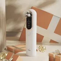 Вакуумний очищувач пор, 4 режими, 4 насадки, USB, прилад для чищення обличчя від чорних цяток, акне