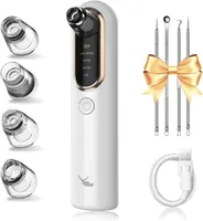 Вакуумный очиститель пор, 4 режима, 4 насадки, USB, прибор для чистки лица от черных точек, акне — фото 2