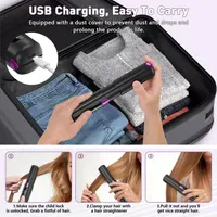 Беспроводный утюжок для волос 2 в 1, Cordless Hair Straightener 4500mAh, мини выпрямитель и плойка — фото 6