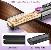 Бездротова праска для волосся 2 в 1, Cordless Hair Straightener 4500 mAh, мінівипрямляч і плойка — фото 5