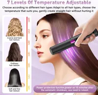 Бездротова праска для волосся 2 в 1, Cordless Hair Straightener 4500 mAh, мінівипрямляч і плойка — фото 7
