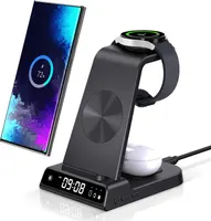 Зарядна станція Phelinta 3-в-1 для Samsung Galaxy S25/S24/Watch 8/7/6/Buds (Чорна) — фото 2