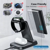 Зарядная станция Phelinta 3-в-1 для Samsung Galaxy S25/S24/Watch 8/7/6/Buds (Черная) — фото 5