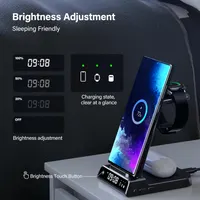 Зарядная станция Phelinta 3-в-1 для Samsung Galaxy S25/S24/Watch 8/7/6/Buds (Черная) — фото 8