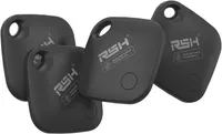 Bluetooth-трекер RSH (4 шт) для Android, Google Find Hub, для ключів, багажу, гаманця (Чорний)