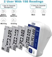 Тонометр CAZON (S05-0751) автоматический, на плечо, большая манжета 22-40см, LCD-дисплей (Синий) — фото 2