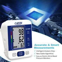 Тонометр CAZON (S05-0751) автоматический, на плечо, большая манжета 22-40см, LCD-дисплей (Синий) — фото 6