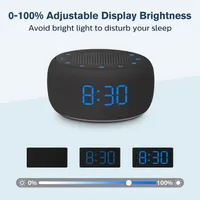 AONELAS BUFFBEE Bluetooth Speaker Alarm Clock with FM Radio - High Fidelity Sound, Full Range Dimmer, Plugged in Alarm Clock Radio for Bedroom — фото 4