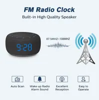 Будильник AONELAS BUFFBEE с Bluetooth-колонкой и FM-радио, Hi-Fi звук, Полный диммер, от сети — фото 3