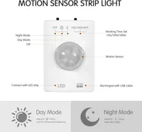 LED-лента 2м с датчиком движения (Теплый Белый), USB, аккумуляторная, ночник для шкафа, кухни — фото 2