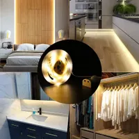 LED-лента 2м с датчиком движения (Теплый Белый), USB, аккумуляторная, ночник для шкафа, кухни — фото 4