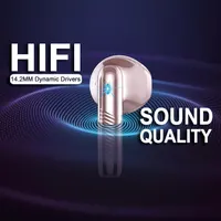 Наушники S05-0766 (Rosegold) беспроводные, Bluetooth 5.3, 40ч, ENC, IP7, Dual LED-дисплей, TWS — фото 6
