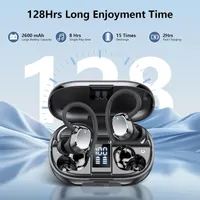 Навушники S05-0769 (Яскраво-Рожеві) Sport, Bluetooth 5.4, 128г, 4-ENC, IP7, LED-дисплей, з завушинами — фото 6