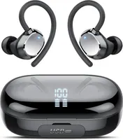 Навушники S05-0769 (Яскраво-Рожеві) Sport, Bluetooth 5.4, 128г, 4-ENC, IP7, LED-дисплей, з завушинами — фото 9