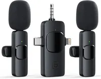 Микрофон S05-0771 (3-в-1) петличный, беспроводной, 2шт, для iPhone/Android/Камеры (Type-C, Lightning, 3.5mm)