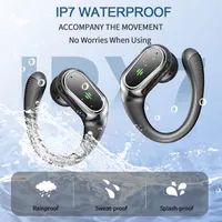 Наушники S05-0773 Sport (Черные), Bluetooth 5.4, 50ч, ENC, IP7, LED-дисплей, с заушинами