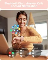 Смарт-часы Parsonver SPROD1 (Rose Gold), женские, с ответом на звонок, IP68, 100+ спорт. режимов — фото 6